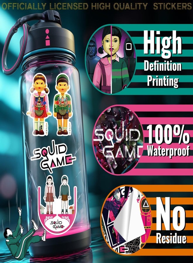 CoCube+ Officially Licensed Survival Game Stickers Pack - Waterproof Vinyl Stickers for Laptop, Water Bottle, Phone, Luggage - Cool Thriller TV Series Aesthetic Sticker for Teens, Adults, Fans, 25PCS - Image 4